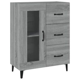 Berkfield Home Sideboard Grey Sonoma 69.5x34x90 cm Engineered Wood - thumbnail 2
