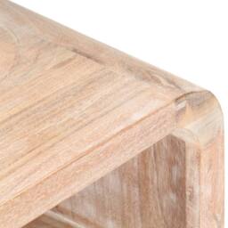 Berkfield Home Beautiful Bedside Table 40x30x60 cm Solid Acacia Wood in Light Sand - Size: 40 x 30 x 60 cm - thumbnail 6
