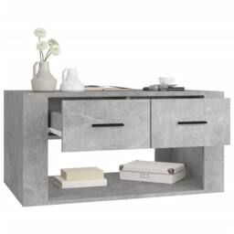 Berkfield Home Coffee Table Concrete Grey 80x50x40 cm Engineered Wood - Size: 80 x 50 x 40 cm - thumbnail 5