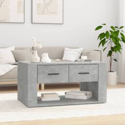 Berkfield Home Coffee Table Concrete Grey 80x50x40 cm Engineered Wood - Size: 80 x 50 x 40 cm - thumbnail 2
