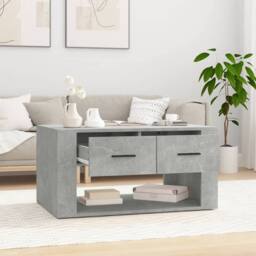 Berkfield Home Coffee Table Concrete Grey 80x50x40 cm Engineered Wood - Size: 80 x 50 x 40 cm - thumbnail 3