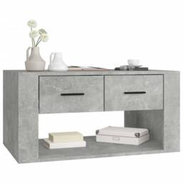 Berkfield Home Coffee Table Concrete Grey 80x50x40 cm Engineered Wood - Size: 80 x 50 x 40 cm - thumbnail 4