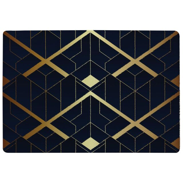 Benjamin Tate Design Luxury Gold Art Deco Rug in Natural - Size: Large - image 1