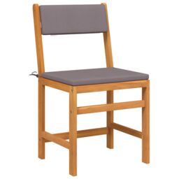 Berkfield Home 3 Piece Balcony Set with Cushions Solid Wood Acacia in Brown - thumbnail 3
