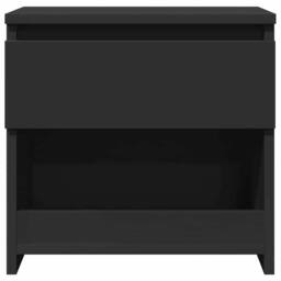 Berkfield Home Elegant Bedside Cabinet Black 40x30x39 cm Engineered Wood - Size: 40 x 30 x 39 cm - thumbnail 5