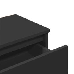 Berkfield Home Elegant Bedside Cabinet Black 40x30x39 cm Engineered Wood - Size: 40 x 30 x 39 cm - thumbnail 9