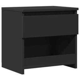 Berkfield Home Elegant Bedside Cabinet Black 40x30x39 cm Engineered Wood - Size: 40 x 30 x 39 cm - thumbnail 3