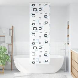 Berkfield Home Shower Roller Blind with Cassette 60x240 cm Fabric Width 56 cm in White - thumbnail 1