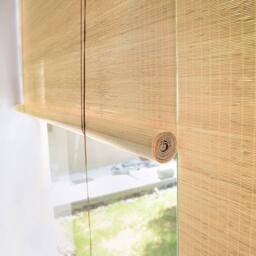 EONLION 80*150cm Roller Blinds Bamboo Window in Brown - Size: 100 cm