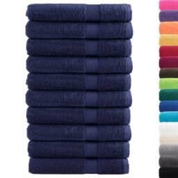 Berkfield Home Premium Towels SOLUND 10pcs Navy Blue 100x200cm 600gsm - thumbnail 3