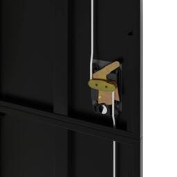 Berkfield Home File Cabinet Black 90x40x200 cm Steel - Size: 90 x 40 x 200 cm - thumbnail 7