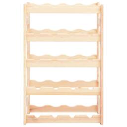Berkfield Home Wine Rack for 20 Bottles Pinewood in Beige - thumbnail 2