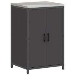 Berkfield Home Kitchen Storage Set with Shelf with Storage with Door Adjustable 2 pcs Black 150 x 50 x 92 cm - thumbnail 6