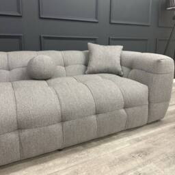 Stratus Interiors Boucle Teddy Fabric Bubble Sofa for Livingroom in Grey - thumbnail 2