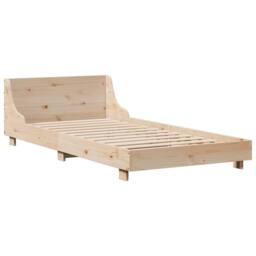 Berkfield Home Decorative Bed Frame without Mattress 90x190 cm Single Solid Wood Pine in Light Tan - thumbnail 7
