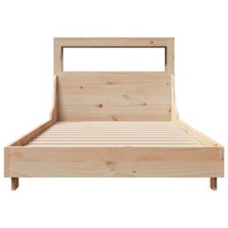 Berkfield Home Decorative Bed Frame without Mattress 90x190 cm Single Solid Wood Pine in Light Tan - thumbnail 4