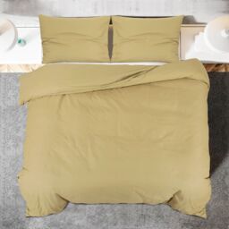 Berkfield Home Duvet Cover Set Taupe 200x220 cm Light-weight Microfiber - thumbnail 5