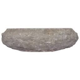 Berkfield Home Sink Grey √ò40x12 cm Marble - Size: 40x12 cm - thumbnail 2