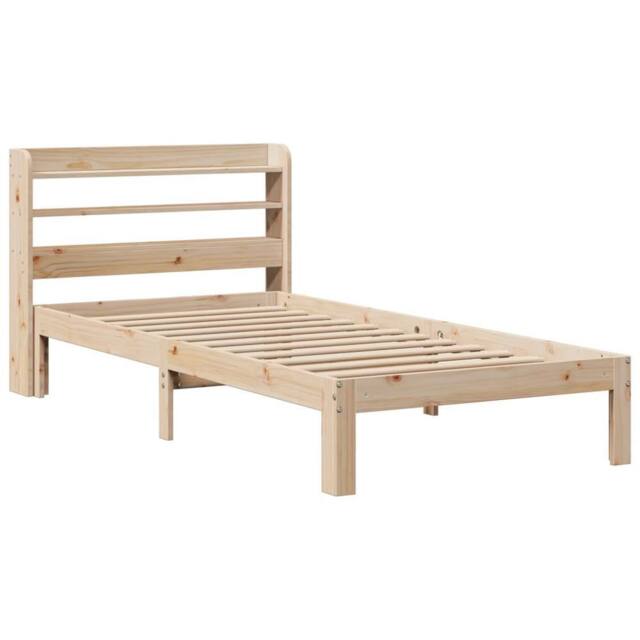 Berkfield Home Beautiful Bed Frame with Headboard without Mattress 90x200 cm in Light Brown - image 1