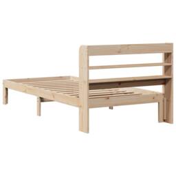 Berkfield Home Beautiful Bed Frame with Headboard without Mattress 90x200 cm in Light Brown - thumbnail 6