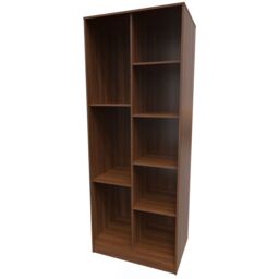 Ready Assembled 2 U Carlton Tall Shelf Unit (Ready Assembled) in Walnut - thumbnail 3