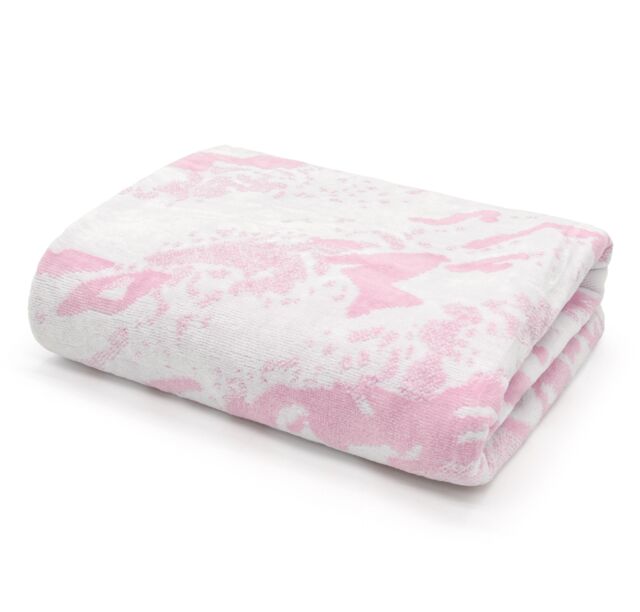 Velosso 4pc Marble Pattern Cotton Hand & Bath Towel Set - Soft & Absorbent Cotton Towels in Pink