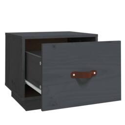 Berkfield Home Bedside Cabinets 2 pcs Grey 40x34x35 cm Solid Wood Pine - Size: 40 x 34 x 35 cm - thumbnail 6