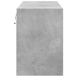 Berkfield Home TV Wall Cabinet with LED Lights Concrete Grey 80x31x45 cm - Size: 80 x 31 x 45 cm - thumbnail 7