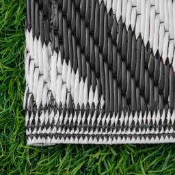 Kelvenix Reversible Outdoor Rug Portable Plastic Straw RV Camping Mat in Black - Size: 100 cm x 1000 cm - thumbnail 4