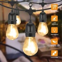 NESTLUNE 10m HEAVY DUTY FESTOON E27 IP65 WATERPROOF LED OUTDOOR in Black - thumbnail 3