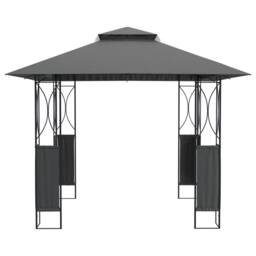 Berkfield Home Gazebo with Roof Anthracite 300x300x270 cm Steel in Black - Size: 300 x 300 x 270 cm - thumbnail 3