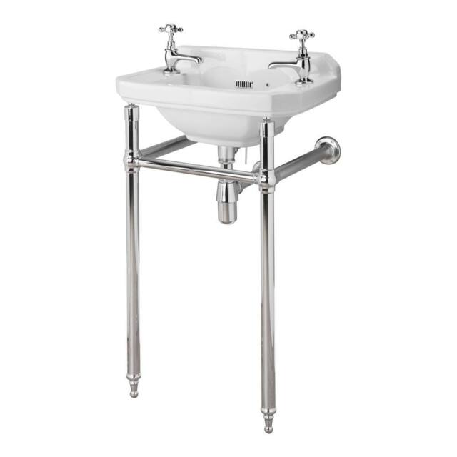 Balterley Harrington Traditional Washstand Basin Unit in Silver - image 1