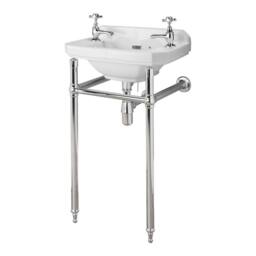 Balterley Harrington Traditional Washstand Basin Unit in Silver - thumbnail 1