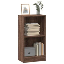Berkfield Home Bookcase Brown Oak 40x24x76 cm Engineered Wood - Size: 40 x 24 x 76 cm - thumbnail 1