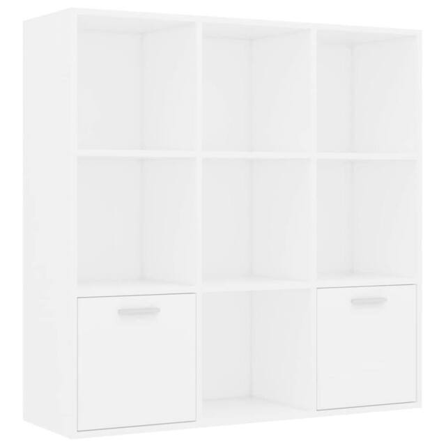 Berkfield Home Book Cabinet White 98x30x98 cm Engineered Wood - Size: 98 x 30 x 98 cm
