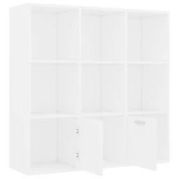 Berkfield Home Book Cabinet White 98x30x98 cm Engineered Wood - Size: 98 x 30 x 98 cm - thumbnail 5