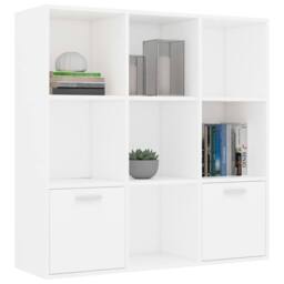 Berkfield Home Book Cabinet White 98x30x98 cm Engineered Wood - Size: 98 x 30 x 98 cm - thumbnail 3