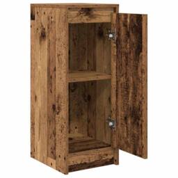 Berkfield Home Sideboard Old Wood 29.5x34x76 cm Engineered Wood in Brown - thumbnail 5