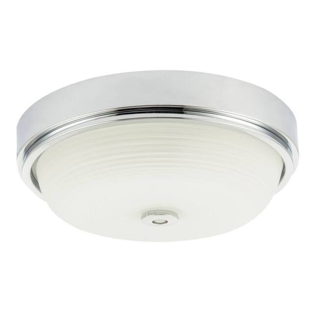 Happy Homewares Sensor IP44 Bathroom Ceiling Light Fitting with Multi Functions in Silver - image 1