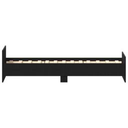 Berkfield Home Bed Frame without Mattress Black Oak 90x190 cm Engineered Wood - thumbnail 6