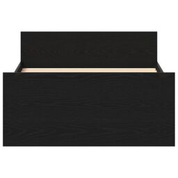 Berkfield Home Bed Frame without Mattress Black Oak 90x190 cm Engineered Wood - thumbnail 5