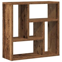 Berkfield Home Wall Shelf Old Wood 45x16x45 cm Engineered Wood in Brown - Size: 45 x 16 x 45 cm - thumbnail 2