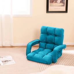 Kelvenix Floor Gaming Chair Adults 6-Position Adjustable in Blue - Size: 0.6m2 - thumbnail 3