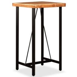 Berkfield Home Bar Table Solid Acacia Wood 60x60x107 cm in Brown - Size: 60 x 60 x 107 cm - thumbnail 2