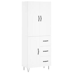 Berkfield Home Highboard White 69.5x34x180 cm Engineered Wood - thumbnail 1