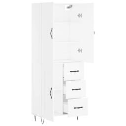 Berkfield Home Highboard White 69.5x34x180 cm Engineered Wood - thumbnail 4