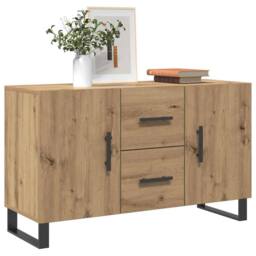 Berkfield Home Sideboard Artisan Oak 100x36x60 cm Engineered Wood in Brown - Size: 100 x 36 x 60 cm - thumbnail 1