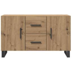 Berkfield Home Sideboard Artisan Oak 100x36x60 cm Engineered Wood in Brown - Size: 100 x 36 x 60 cm - thumbnail 4