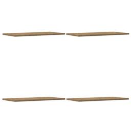 Berkfield Home Wall Shelves 4 pcs Artisan Oak 60x30x1.5 cm Engineered Wood in Brown - thumbnail 3
