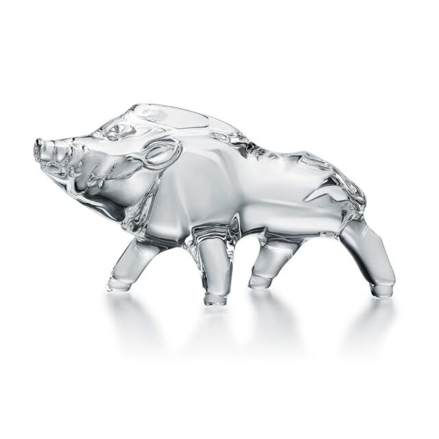 baccarat Zodiac Crystal 2019 The Year of The Pig Figurine in Clear - Size: 1 Pack - image 1